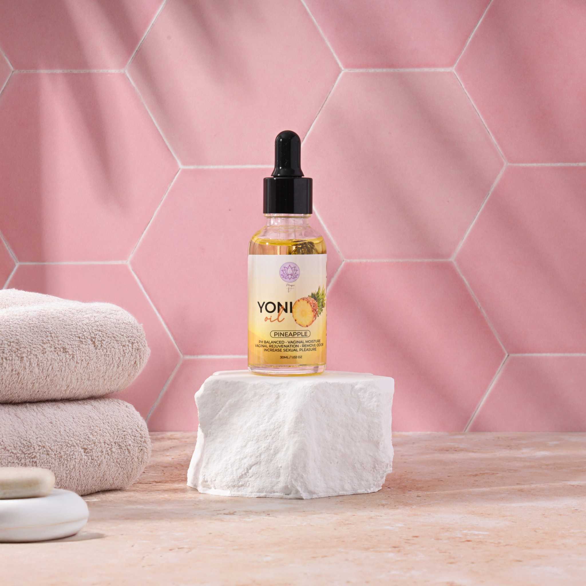 Hydrating pineapple yoni oil for feminine care and intimate wellness