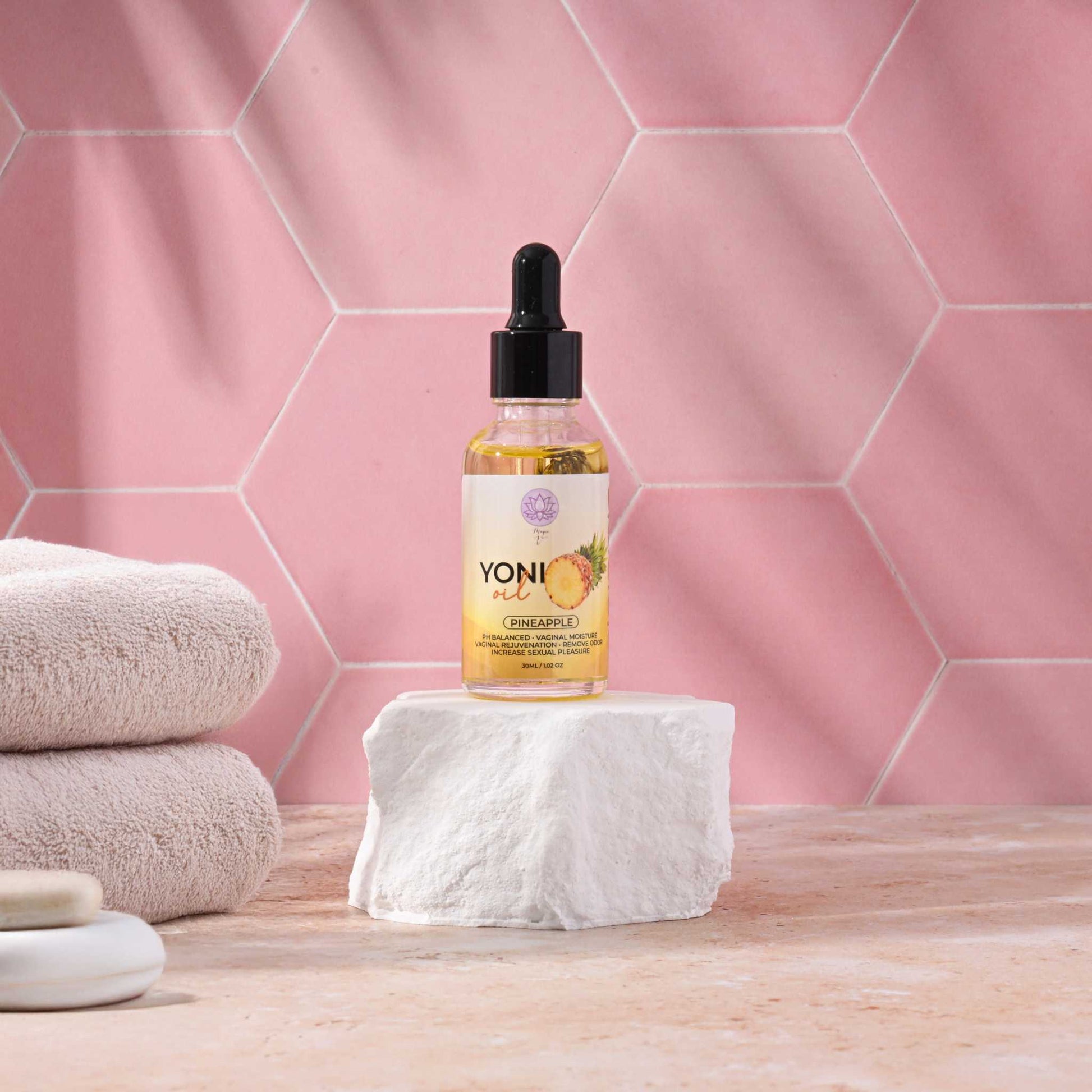 Hydrating pineapple yoni oil for feminine care and intimate wellness