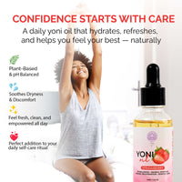 Strawberry Yoni Oil hydrating intimate wellness oil for feminine care and skin soothing