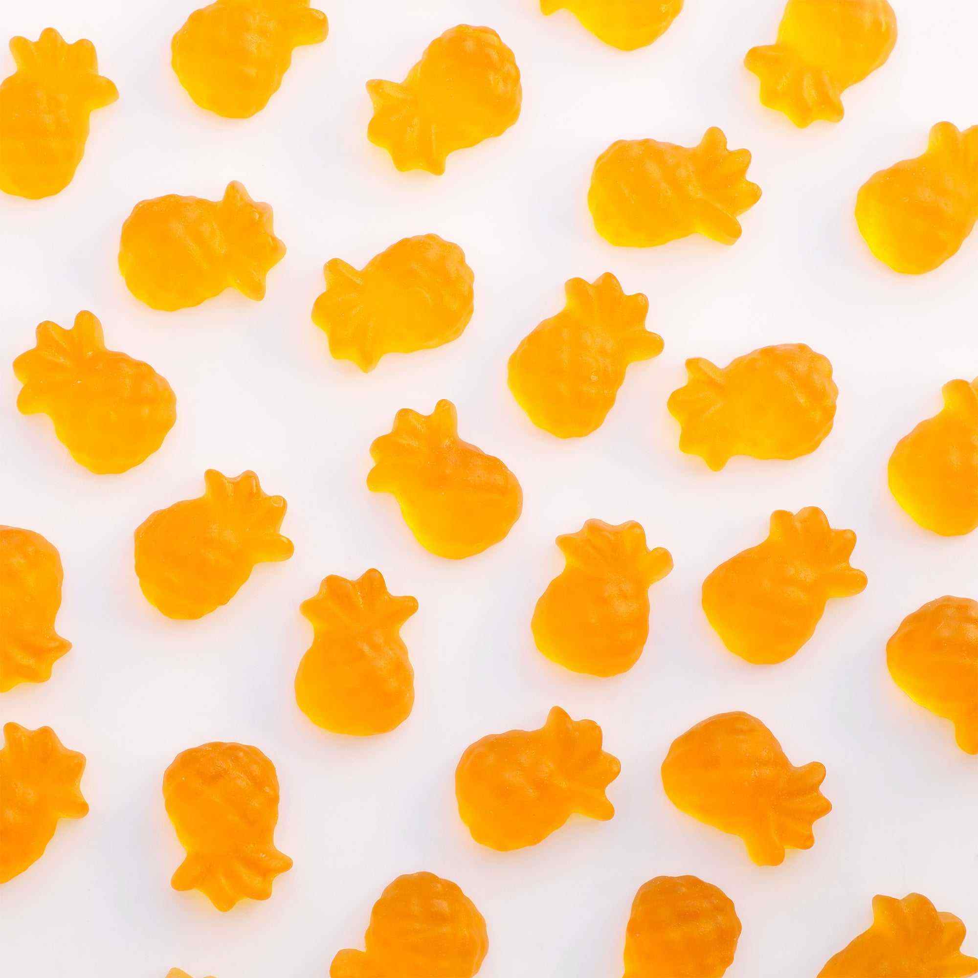 Premium Feminine Balance Gummies for women's vaginal health, pH support, immunity, and hormonal balance in tropical pineapple flavor