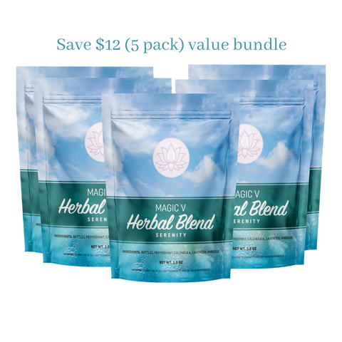 New Magic V Steam Serenity Herbal Blend (5 Pack Bundle Blend) - Magic V Steam